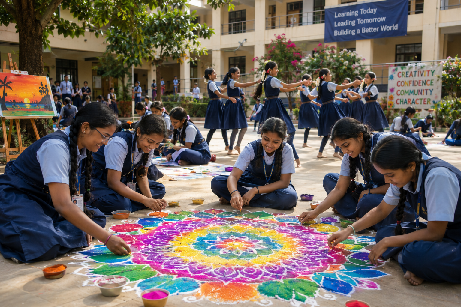 Students in cultural activity