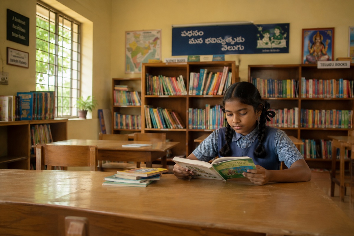 School library reading area